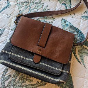 Fossil Horizontal Stripe Kinley CrosssBody Bag